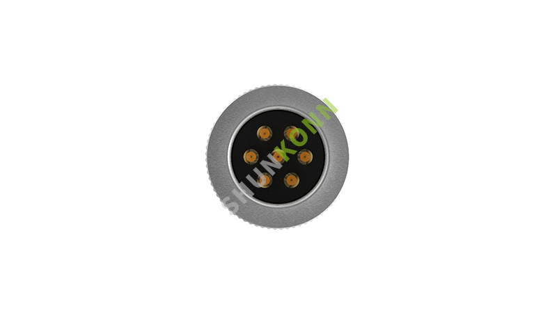 SKM16 Series M16 Connectors Regular Overmolded 7PIN Male Solder Type M16*0.75 With Short Shield