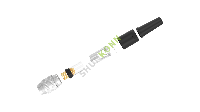 SKM16 Series M16 Connectors Straight Plastic Assembled 12PIN Male Solder Type M16*0.75