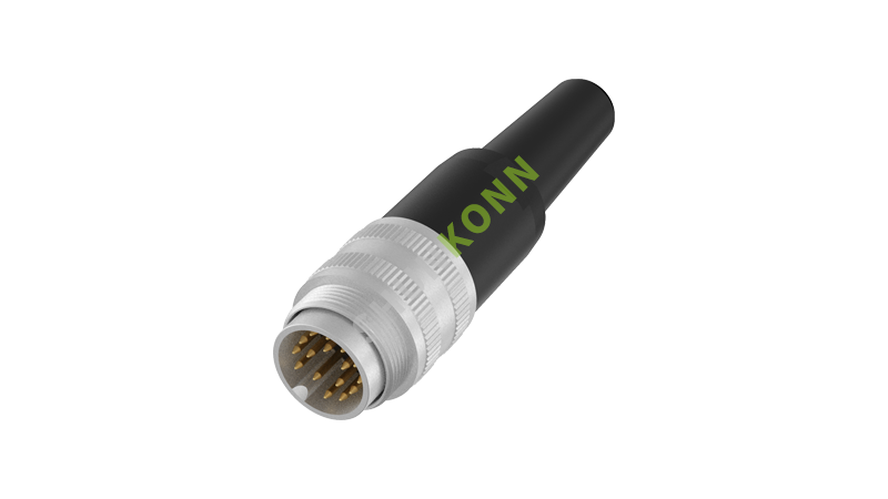 SKM16 Series M16 Connectors Straight Plastic Assembled 16PIN Male Solder Type M16*0.75