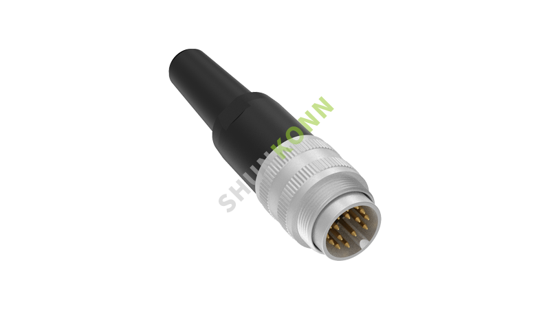 SKM16 Series M16 Connectors Straight Plastic Assembled 16PIN Male Solder Type M16*0.75