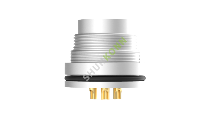 SKM16 Series M16 Connectors Plate Rear Mount 5PIN Male Solder Type M18*0.75
